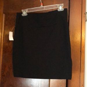 Black cotton pencil skirt